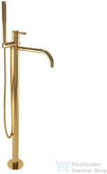 Bugnatese Kline szabadon álló kádtöltő csaptelep alaptesttel és zuhanyszettel, arany 5760DO (5760DO)