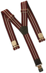 Topgal Clip pentru bretele pantaloni Natur Stripes, Burgundia