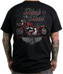 Black Heart Póló BLACK HEART Red Baron Chopper fekete L