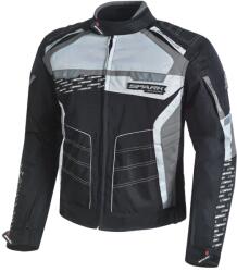 Spark Férfi textil motoros kabát Spark Mizzen fekete-szürke 4XL