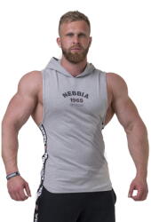 NEBBIA Férfi kapucnis atlétatrikó Nebbia Legend-Approved 191 XXL szürke