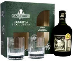Destilerias Unidas S. A Diplomatico Exclusiva Rum Old Fashioned+2pohár 0.7l 40%