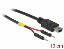 Delock Mini-B típusú USB tápkábel 2 db. különálló tűfejes apa véggel hossza 10 cm (85412)