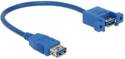 Delock kábel USB 3.0 Type-A anya > USB 3.0 Type-A anya beépített panel 25 cm (85111)