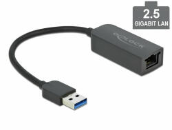 Delock USB A-típusú adapter apa 2, 5 Gigabit LAN kompakt (66646) - dstore