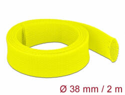 Delock Fonott kábelharisnya nyújtható 2 m x 38 mm sárga (20755) - dstore