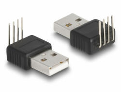 Delock Adapter A-típusú USB 2.0 apa 4 tű 90 szögben hajlítva (66951)