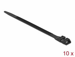 Delock Kábelösszekötő duplazárral Hz 250 x Sz 9 mm fekete 10 darab (18889) - dstore