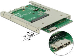 Delock USB3.0 - mSATA átalakító 2.5" / 7mm beépítőkerettel (62468) - dstore