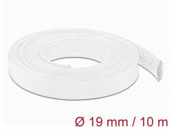 Delock Fonott kábelharisnya nyújtható 10 m x 19 mm fehér (20805) - dstore