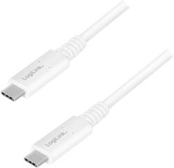 LogiLink USB 4 Gen 3 Type-C kábel, C/M-USB-C/M, PD, AV, 0, 8 m (CU0180)