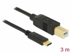 Delock USB 2.0 kábel Type-C a B-típusú 3 m (83666) - dstore