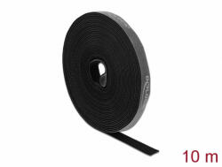 Delock Velcro fekete ragasztó szalag guriga Hx 10 m x Sz 15 mm (18385) - dstore