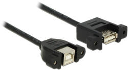 Delock kábel USB 2.0 Type-B anya panelre szerelhető > USB 2.0 Type-A anya panelre szerelhető 25 cm (85107)