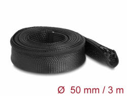 Delock Befont karmantyú zipzáras szorítóval hőállóság egészen 3 m x 50 mm-es fekete (19172) - dstore