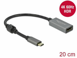 Delock Aktív USB Type-C - HDMI átalakító (DP Alt Mode) 4K 60 Hz (HDR) (66571) - dstore