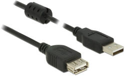 Delock USB 2.0-s bővítőkábel A-típusú csatlakozódugóval > USB 2.0-s, A-típusú csatlakozóhüvellyel, 1 (84884)