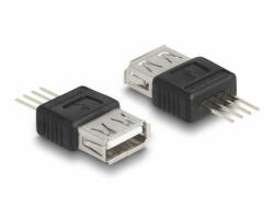 Delock Adapter A-típusú USB 2.0 anya 4 tű (66653)