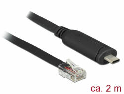 Delock Adapter USB 2.0 C-típusú apa > 1 x soros RS-232 RJ45 apa 2, 0 m (63912) - dstore