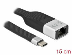 Delock FPC lapos csík kábel USB Type-C - Gigabit LAN 10/100/1000 Mbps 15 cm (86936) - dstore