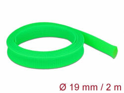 Delock Fonott kábelharisnya nyújtható 2 m x 19 mm zöld (20744) - dstore