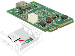 Delock Mini PCIe I/O PCIe teljes méret 1 x USB Type-C 3.1-es, 2. generációs csatlakozóhüvely (95259) - dstore