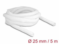 Delock Fonott kábelharisnya önzáródó 5 m x 25 mm fehér (20811) - dstore