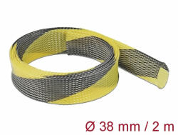 Delock Fonott kábelharisnya nyújtható 2 m x 38 mm fekete-sárga (20752) - dstore