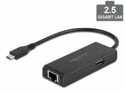 Delock USB Type-C adapter USB A-típusú hüvely 2, 5 Gigabit LAN (63826) - dstore