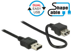 Delock Easy-USB 2.0 Type-A apa > Easy-USB 2.0 Type-A anya formálható kábel 0.2 méter (83662)