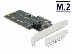 Delock 3 SATA port és 2 M. 2 B kulcsos csatlakozó PCI Express x4 Kártya - alacsony profilú formaténye (90499) - dstore