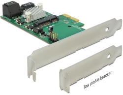Delock PCI Express-kártya > Hibrid 3 x belső SATA 6 Gb/s + 1 x belső mSATA (89371) - dstore