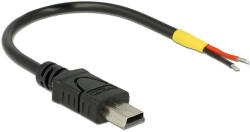 Delock USB 2.0-s kábel Mini-B-csatlakozódugóval > 2 db nyitott vezetékkel, 10 cm Raspberry Pi (85251)