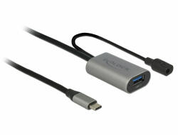 Delock Aktív USB 3.1 Gen 1 bovíto kábel USB Type-C - USB A-típusú 5 m (85391)