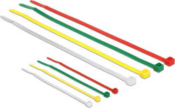 Delock színes kábelkötözők, 100 x 2.5 mm + 200 x 3.6 mm 200 darab (18628) - dstore