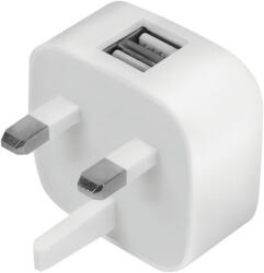 LogiLink UK USB tápcsatlakozó adapter, 2x USB port, 10, 5 W, fehér (PA0209)