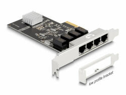 Delock PCI Express x4 kártya 4 x RJ45 Gigabit LAN RTL8111 (88618) - dstore