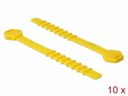 Delock Szilikon kábelkötegelo újrahasznosítható 10 darabos csomagban sárga (18830) - dstore