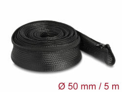 Delock Befont karmantyú zipzáras szorítóval hőállóság egészen 5 m x 50 mm-es fekete (19173) - dstore