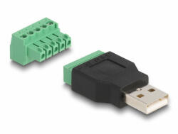 Delock USB 2.0 A-típusú apa - Terminal Block Adapter 2-rész (65971)