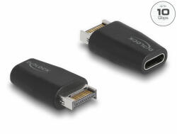 Delock Adapter USB 3.2 kulcs A apa -USB Type-C anya fekete (66059)