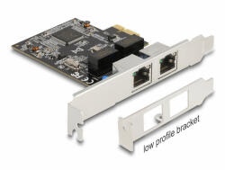 Delock PCI Express x1 kártya - 2 x RJ45 Gigabit LAN (88615) - dstore