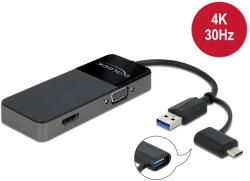 Delock Adapter USB 3.0 a 4K HDMI + VGA (64085) - dstore