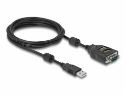Delock Adapter USB 2.0 A-típusú - soros RS-232 D-Sub 9 tűs 2.5 kV galvanikusan izolált 2 m (64154) - dstore