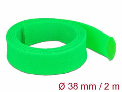Delock Fonott kábelharisnya nyújtható 2 m x 38 mm zöld (20754) - dstore