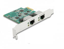 Delock PCI Express x1 kártya - 2 x RJ45 2, 5 Gigabit LAN (88101)