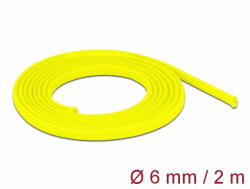 Delock Fonott kábelharisnya nyújtható 2 m x 6 mm sárga (20740) - dstore