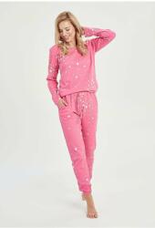 Taro Erika női pizsama, rózsaszín, csillagos