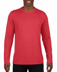 Gildan GI42400 Active fit hosszú ujjú sport póló, Piros-3XL