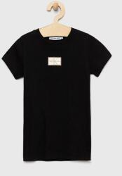 Calvin Klein gyerek póló fekete - fekete 128